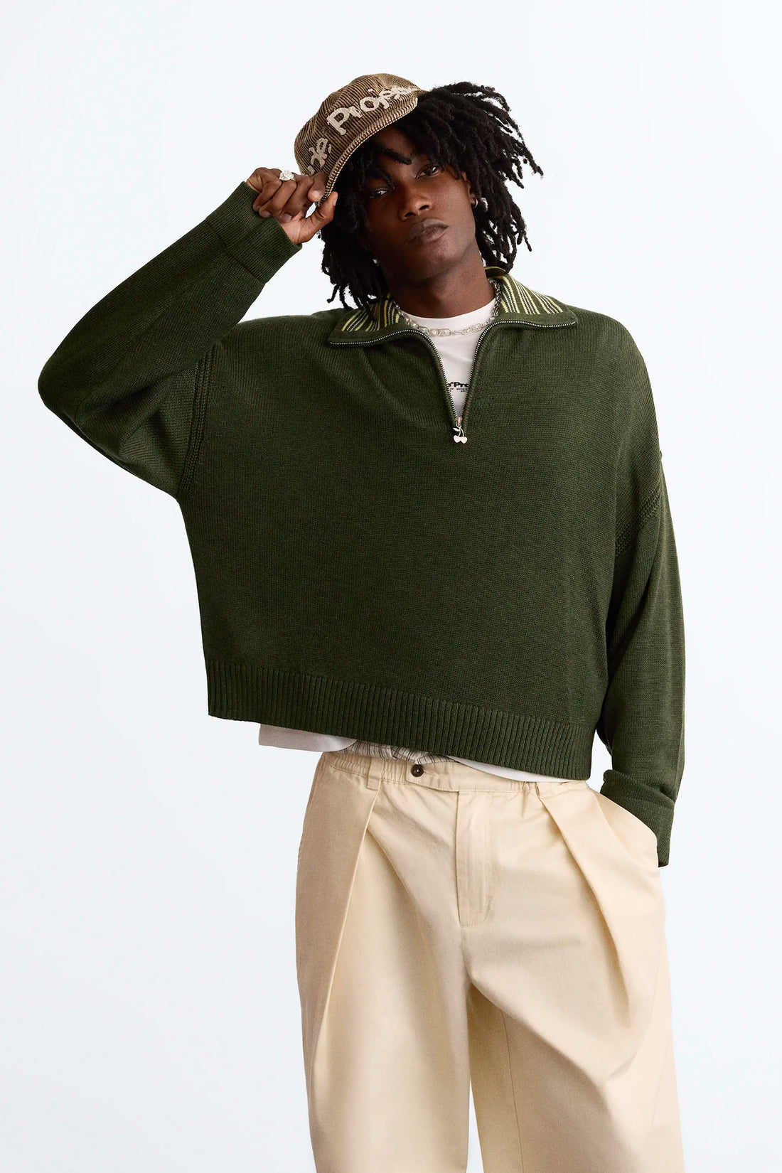 The Consultant Quarter-Zip Knit Green