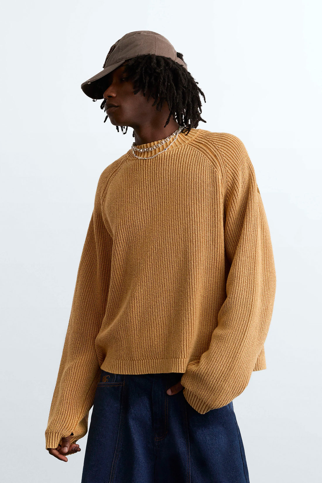 Soju Knit Sweater Dark Orange