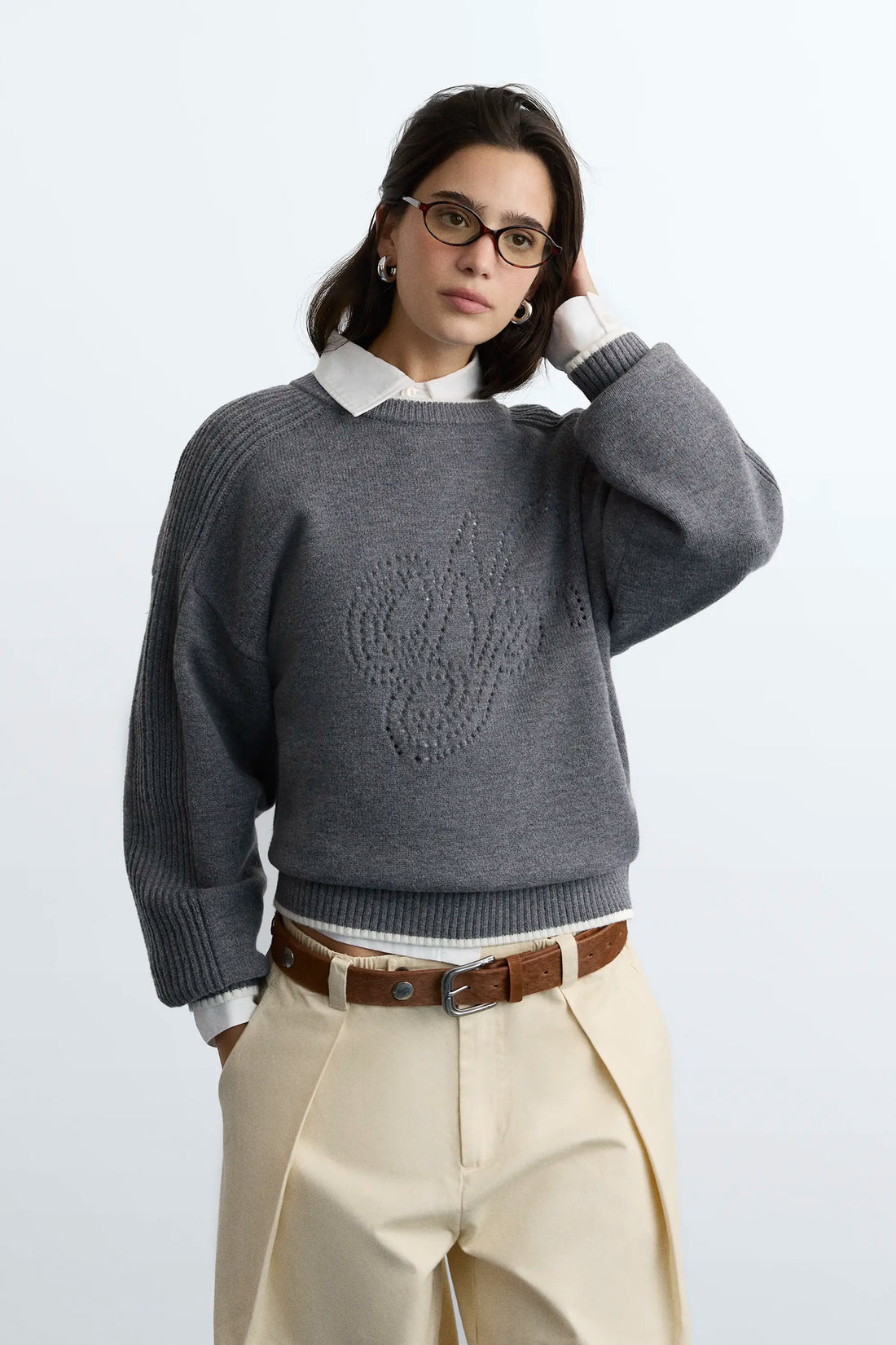 The Employee of the Month Knit Sweater Ash