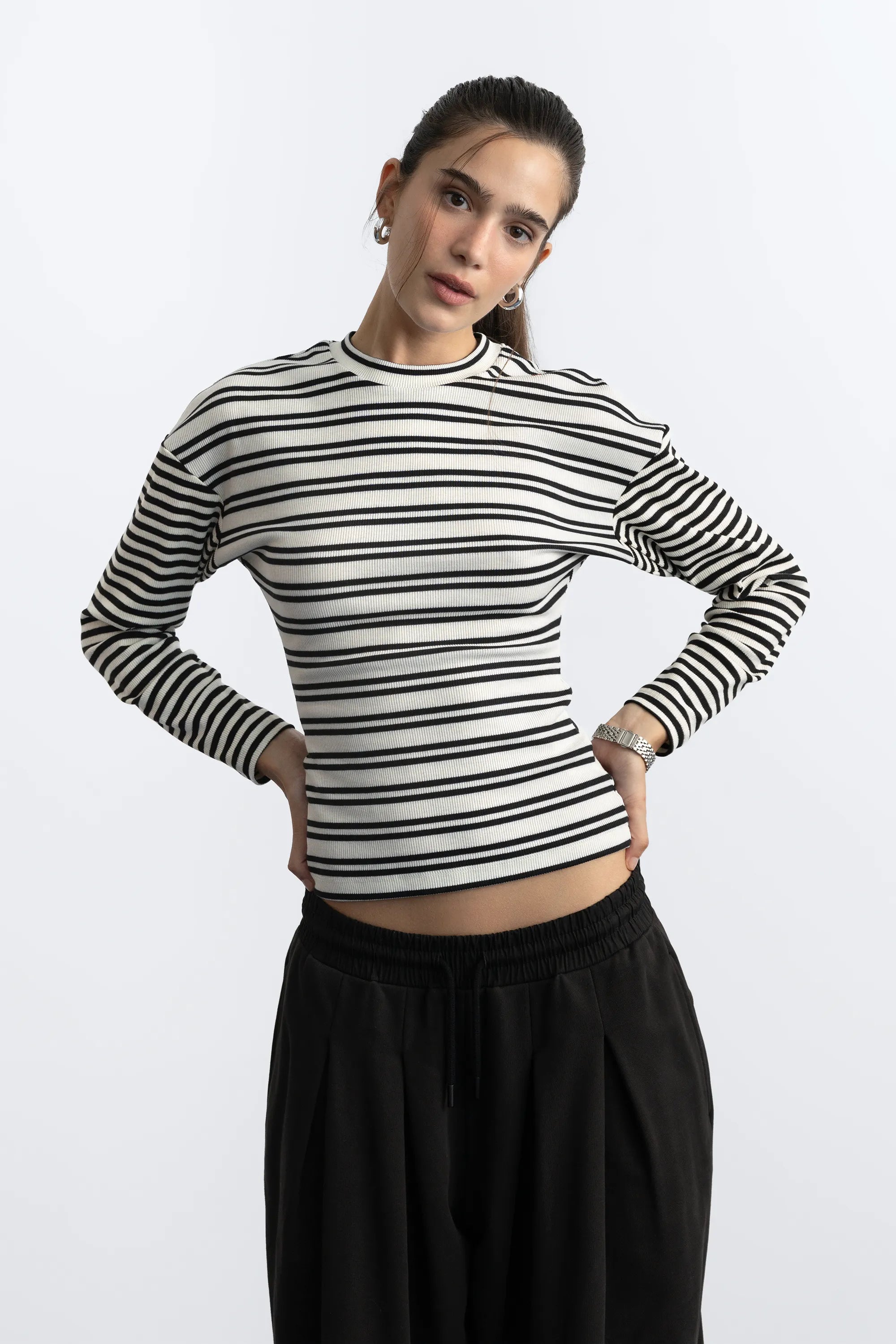 nude vintage オリジナルパイルトップス Office Crush Long-Sleeve Tee – Nude Project