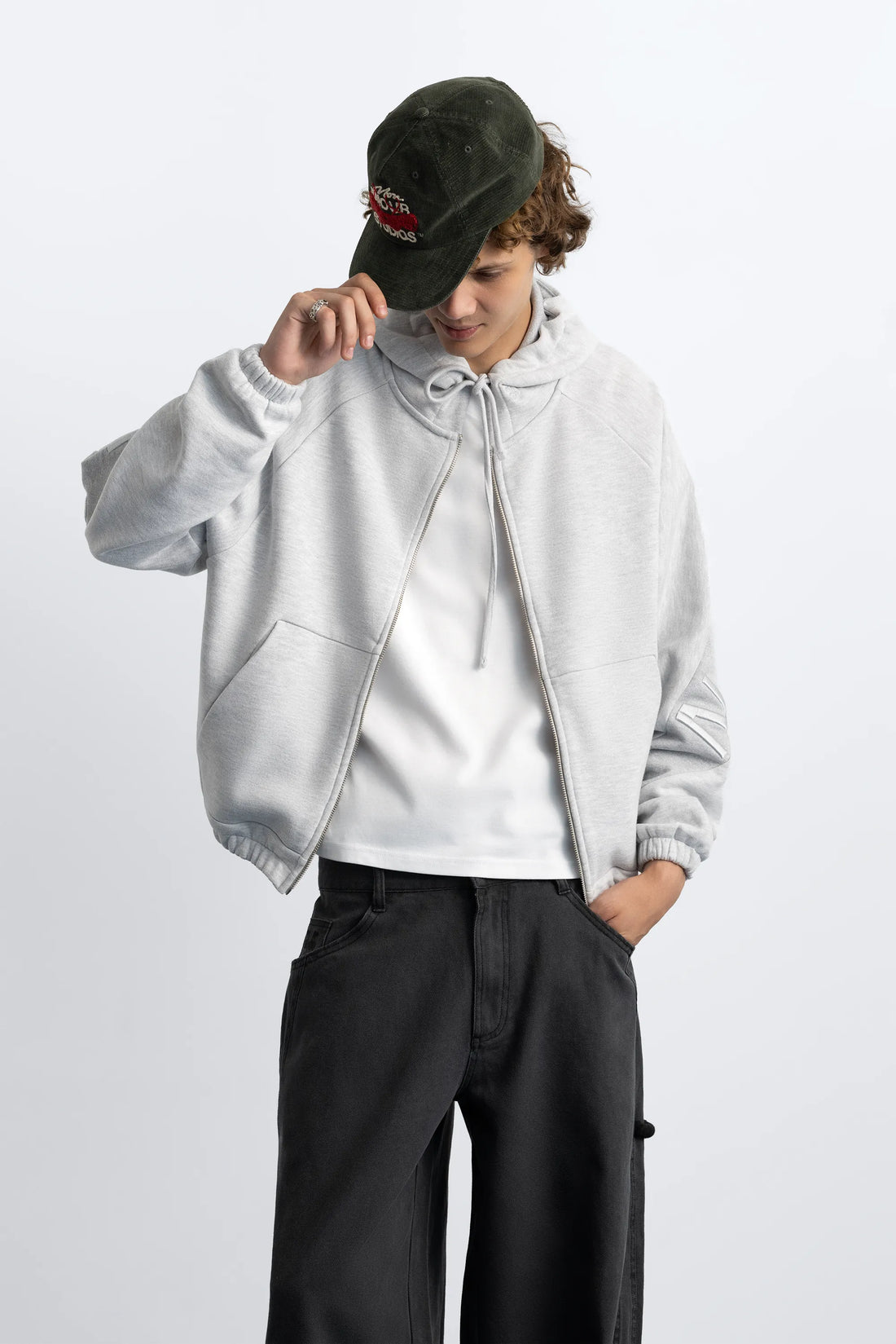 United Zip-Up Hoodie Grey