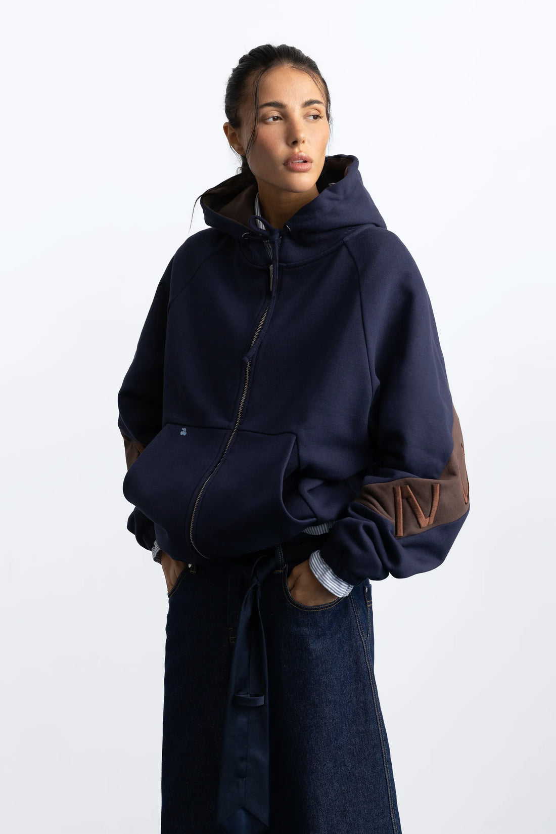United Zip-Up Hoodie Navy