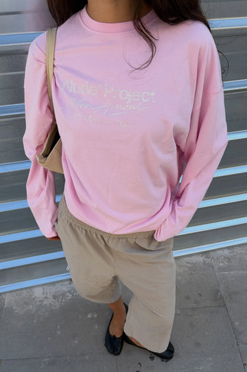 Mon Amour Long-Sleeve Tee Pink