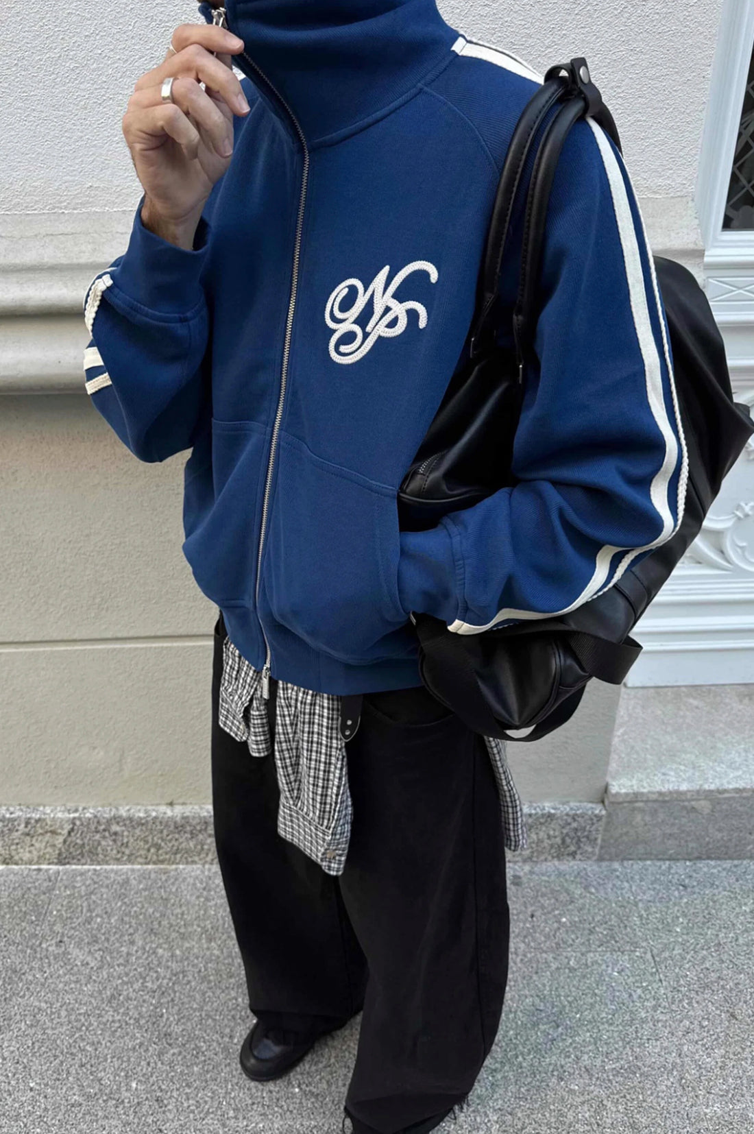 Ying-Yang Zip-Up Navy