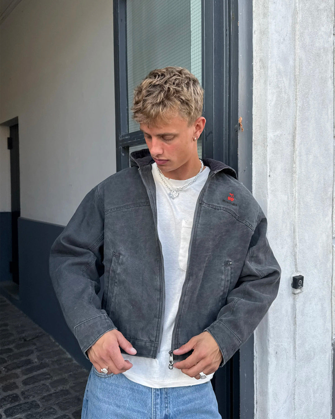Worker Jacket Canvas Ash