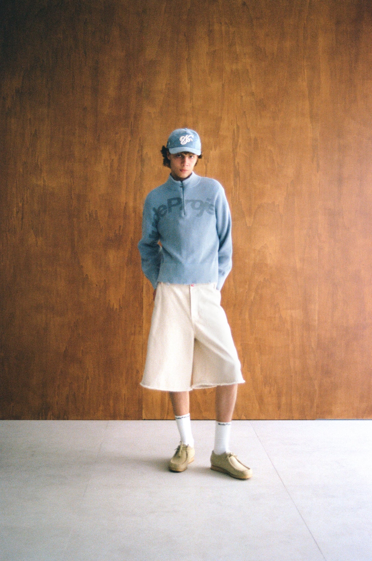 Beast Quarter-Zip Knit Blue Grey