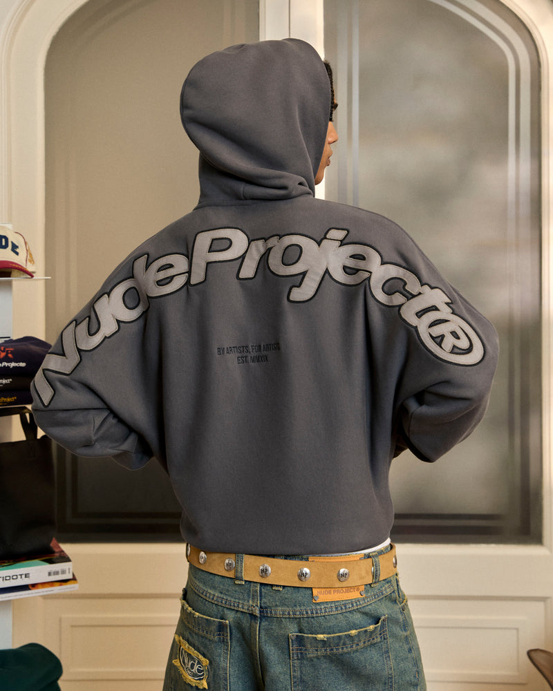 BEAST ZIP-UP HOODIE ASH