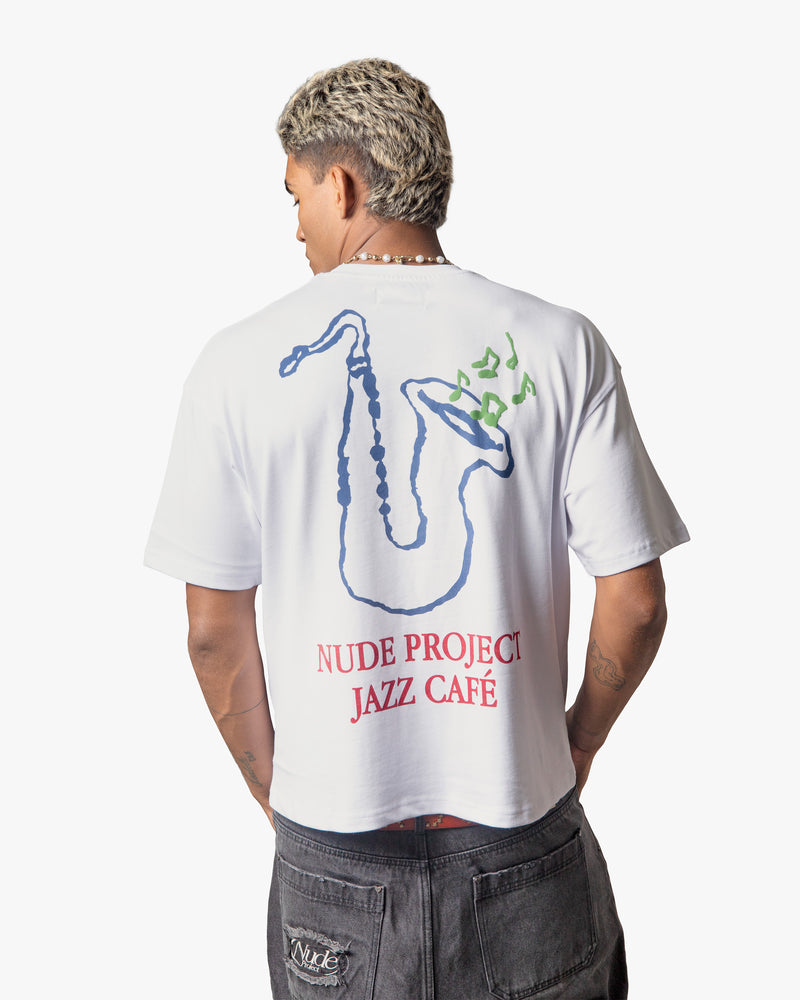 CAMISETA BLANCA JAZZ CAFE