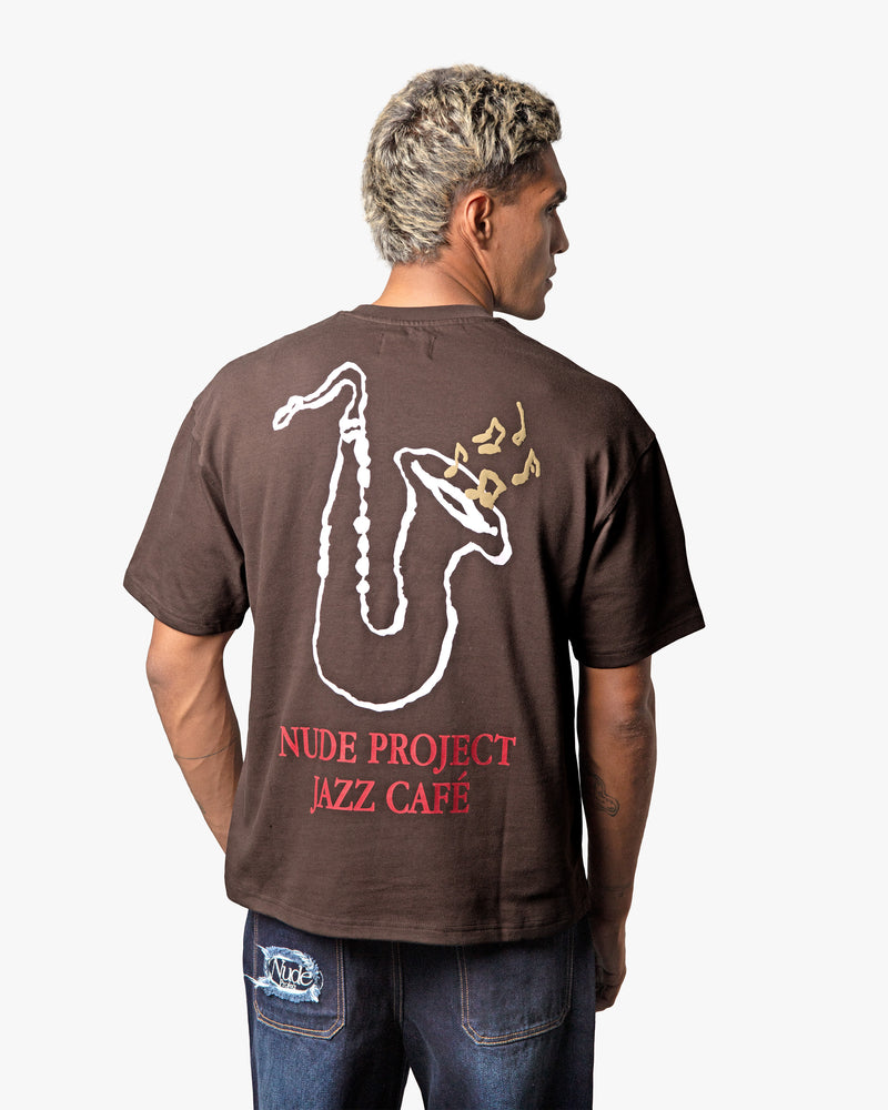 CAMISETA MARRÓN JAZZ CAFE