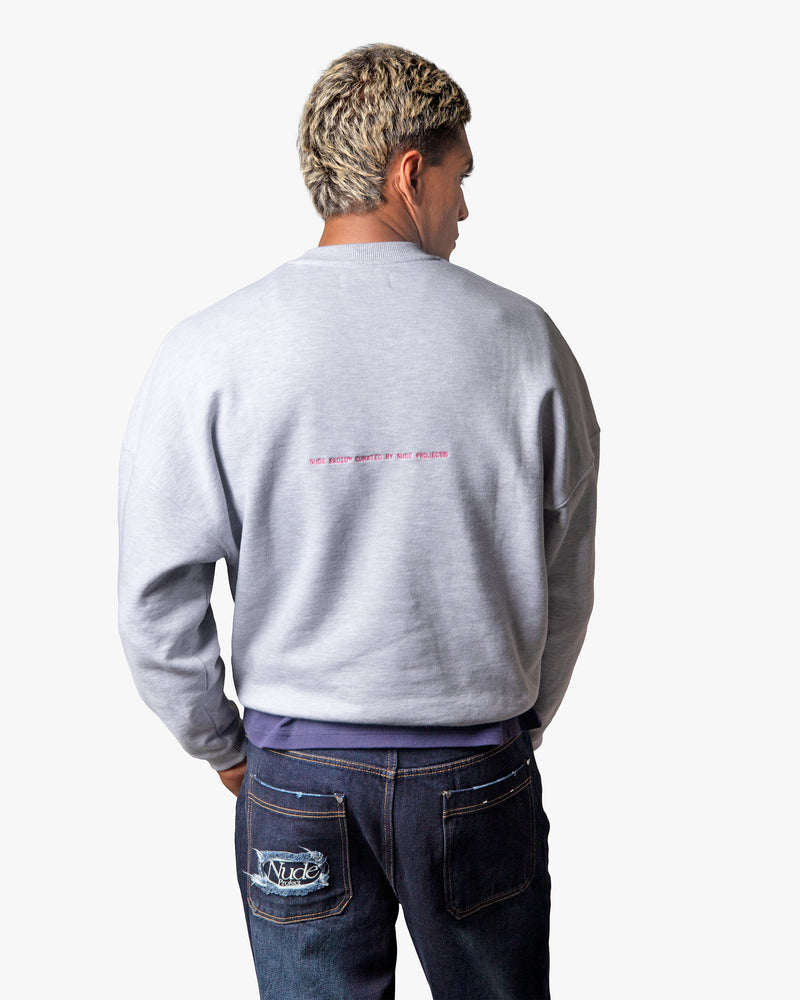 RADIO BOXY CREWNECK GREY MELANGE