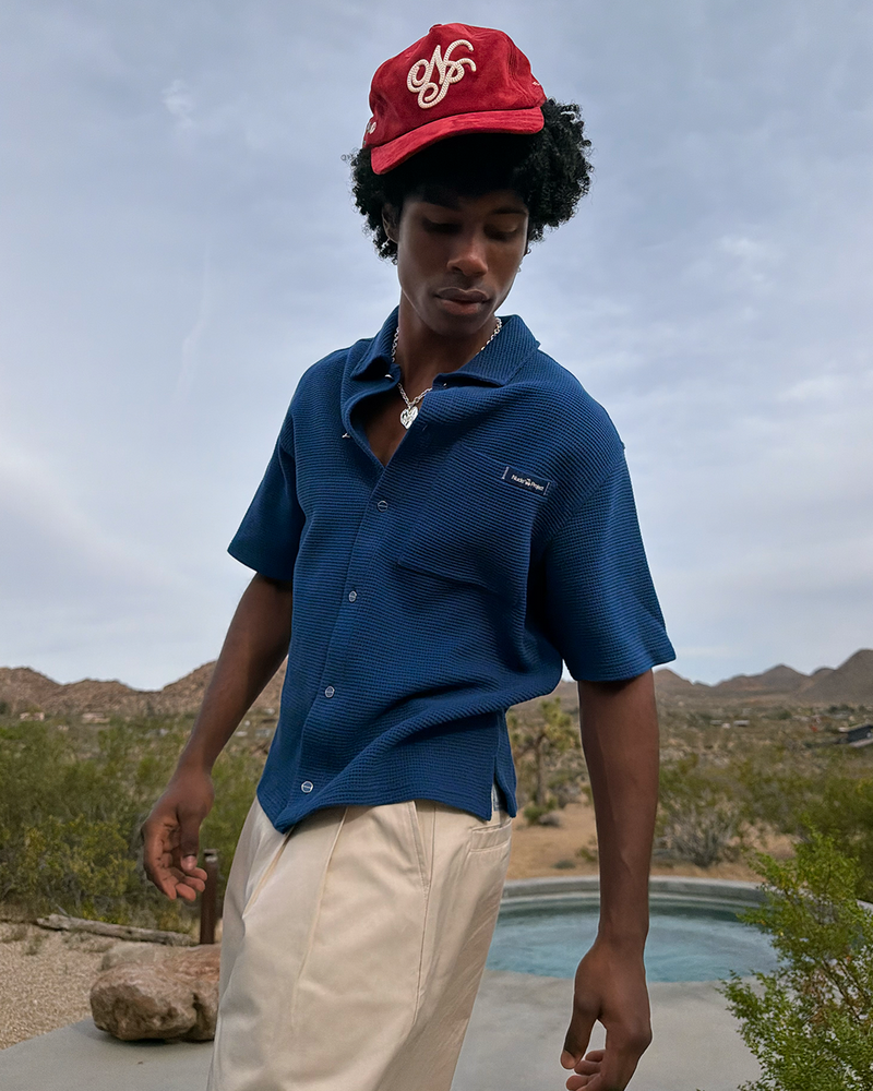 Montecarlo Waffle Shirt Navy