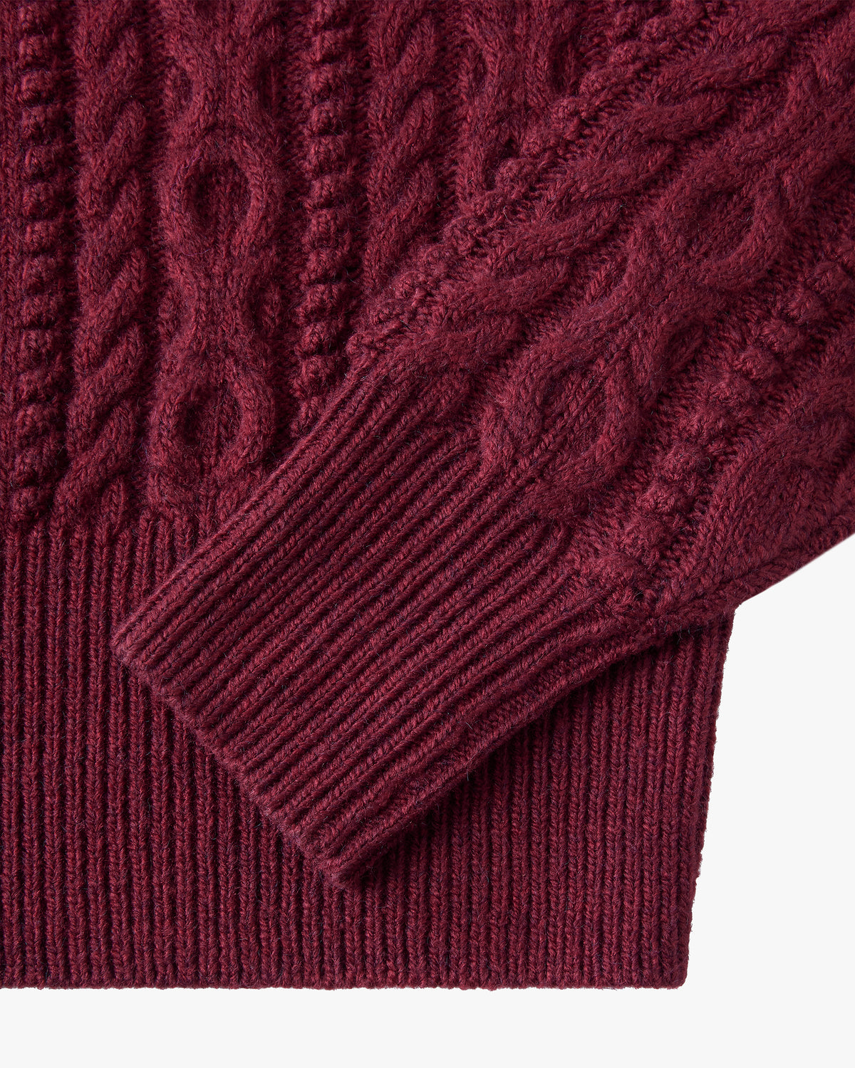 Osa Cable Knit Sweater Burgundy