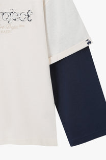 Double Neck Long-Sleeve Tee