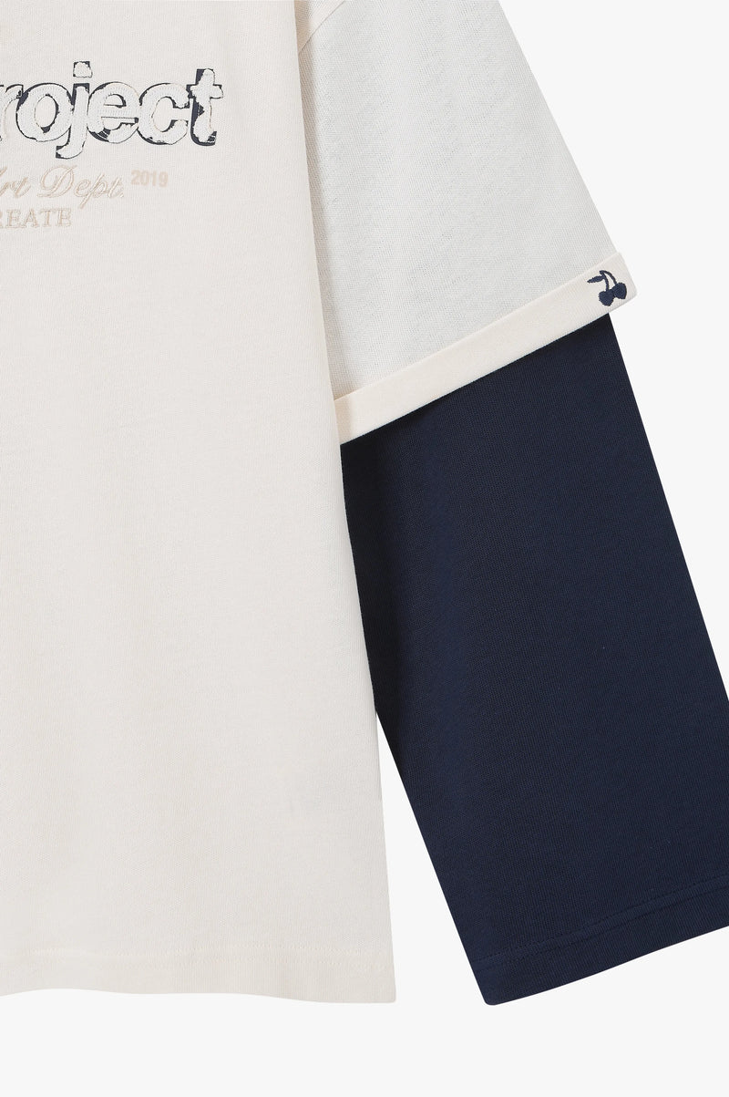 Double Neck Long-Sleeve Tee