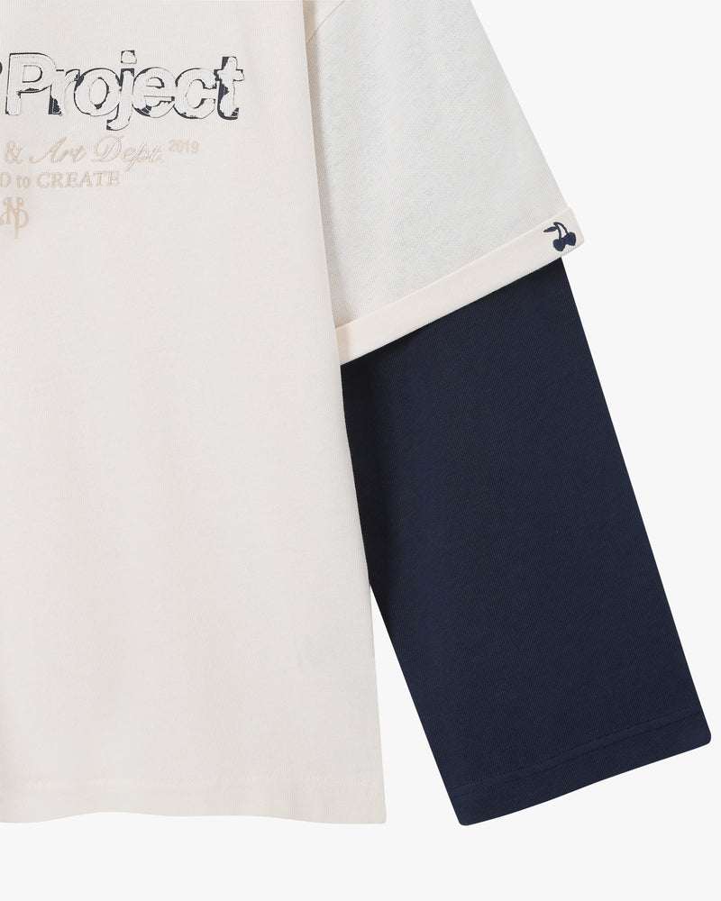 Double Neck Long-Sleeve Tee