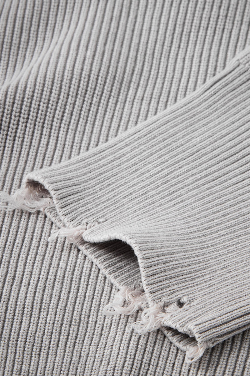 Beast Quarter-Zip Knit Grey