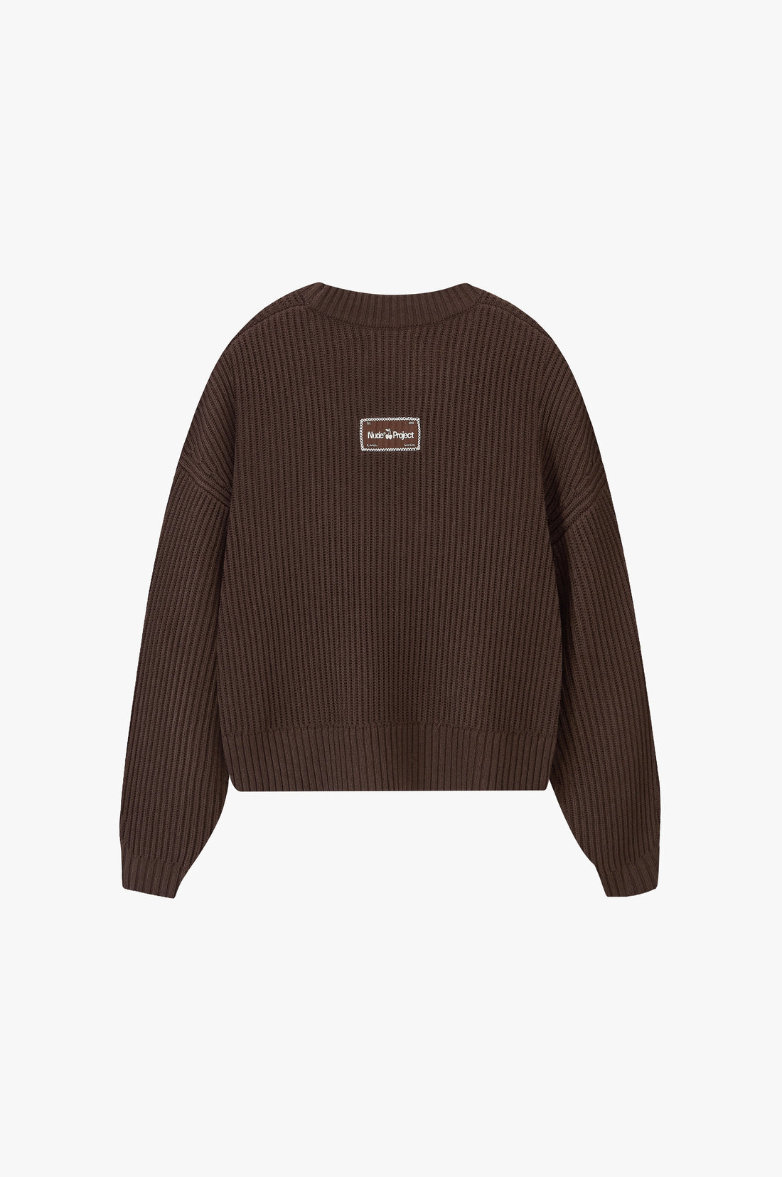 Wavy Knit Sweater Brown