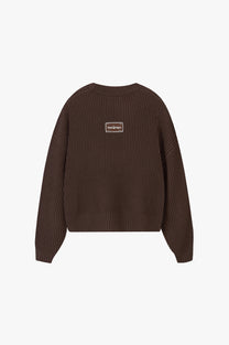 Wavy Knit Sweater Brown