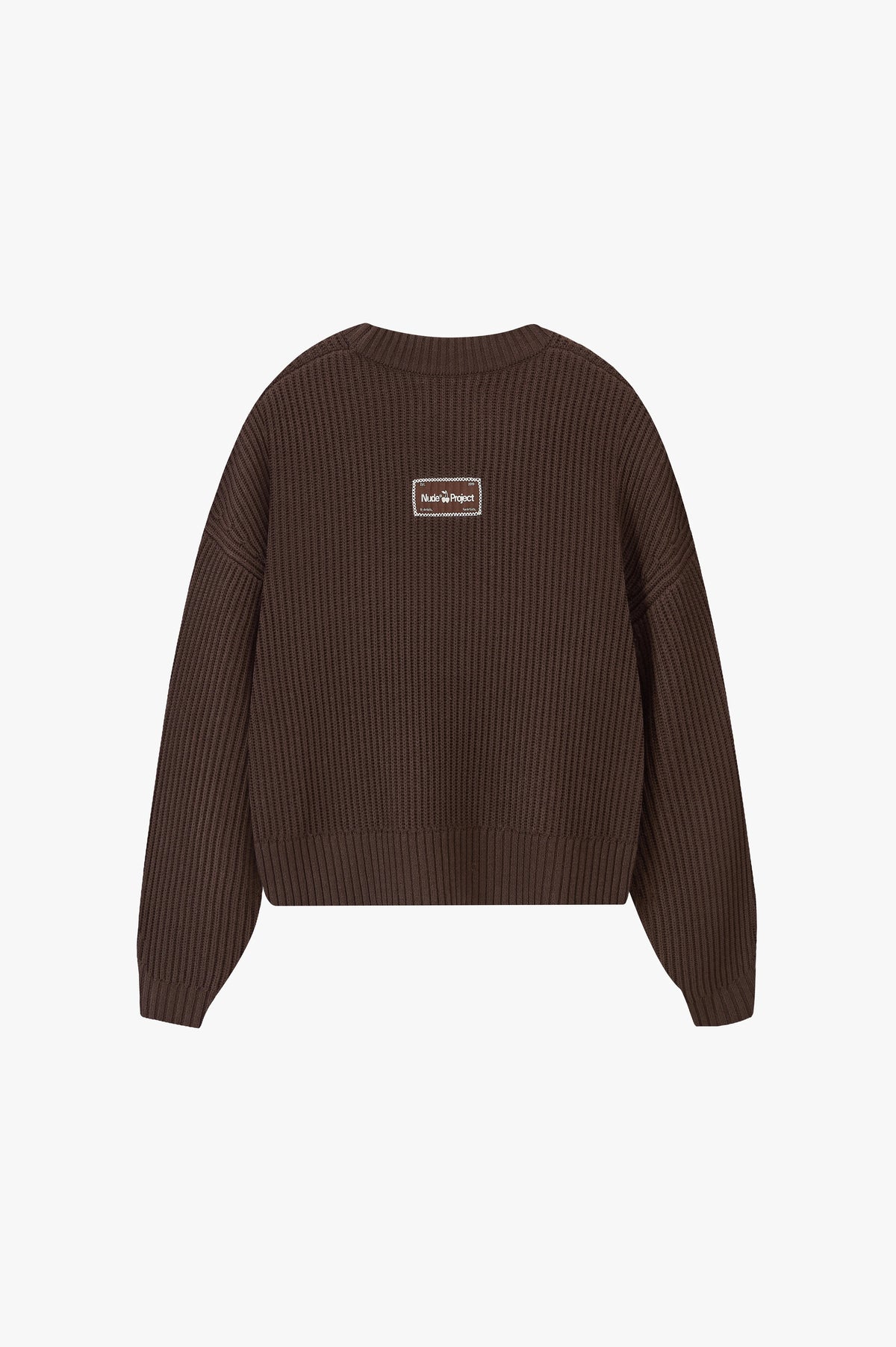 Wavy Knit Sweater Brown