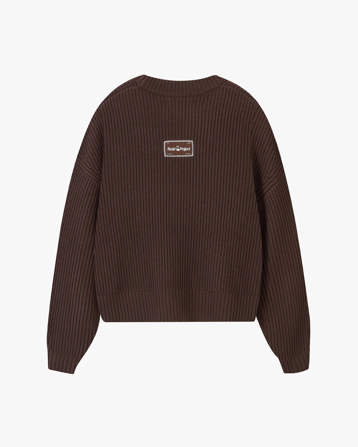 Wavy Knit Sweater Brown