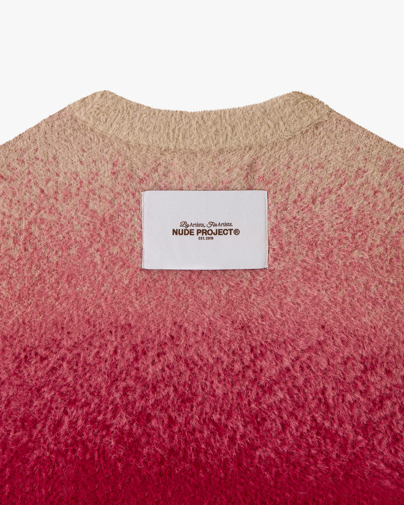 GRADIENT COZY SWEATER RED