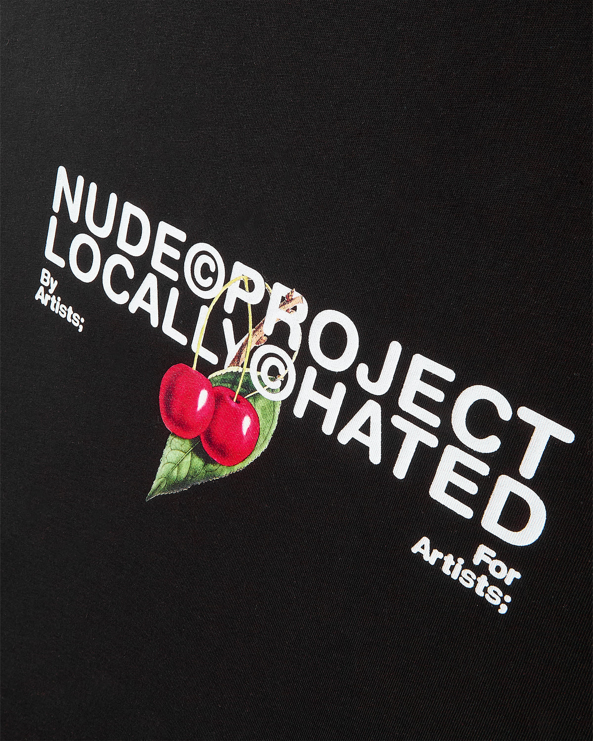Locally Hated Cherry Tee Black