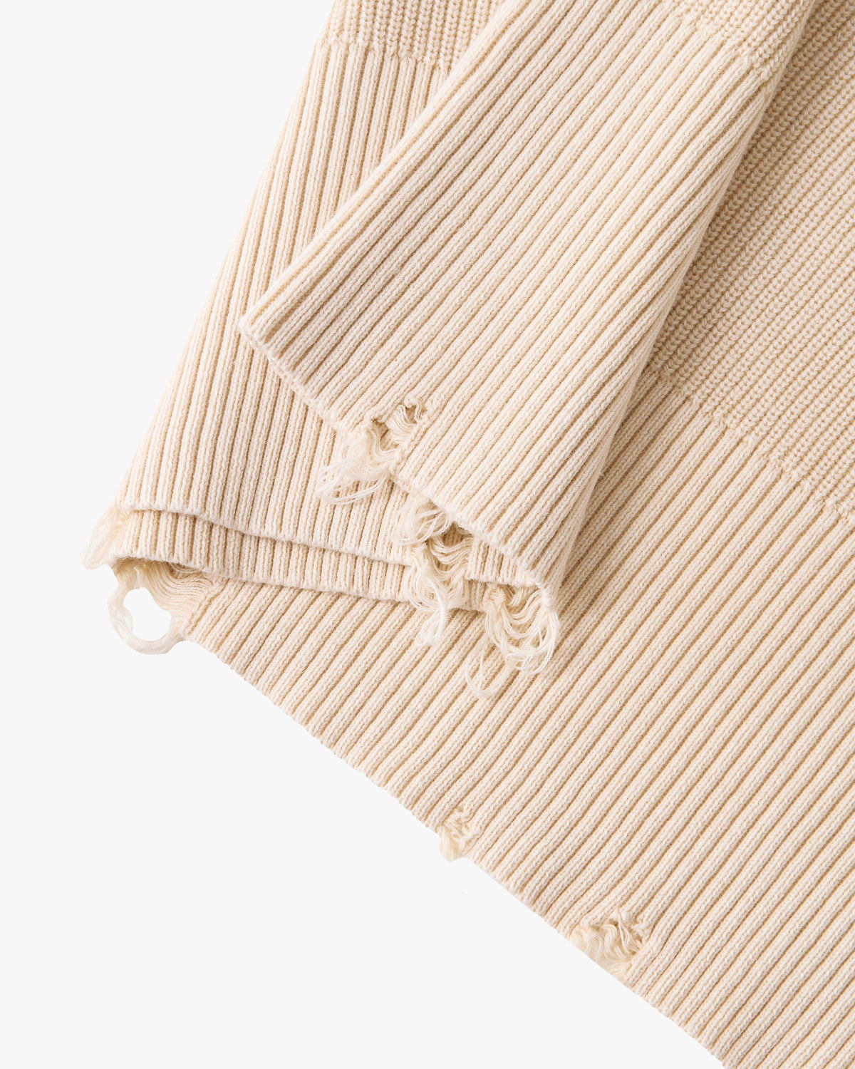 Perfect Cropped Knit Sweater Beige