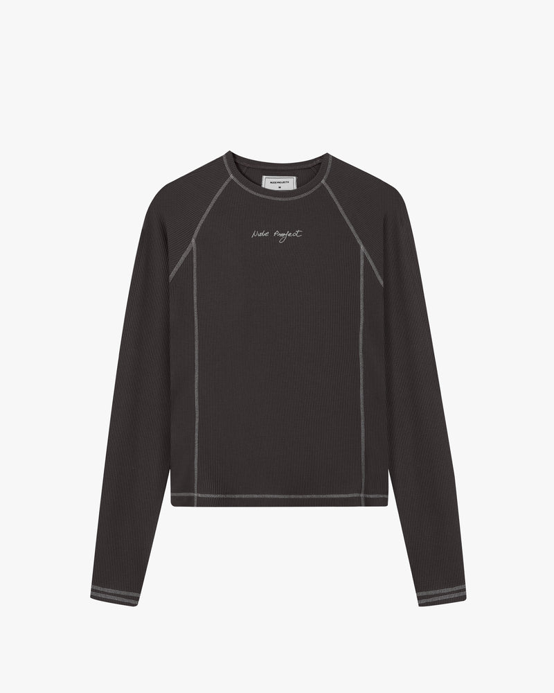 WAFFLE LONG-SLEEVE TEE 2 PACK MARSHMALLOW/ BLACK