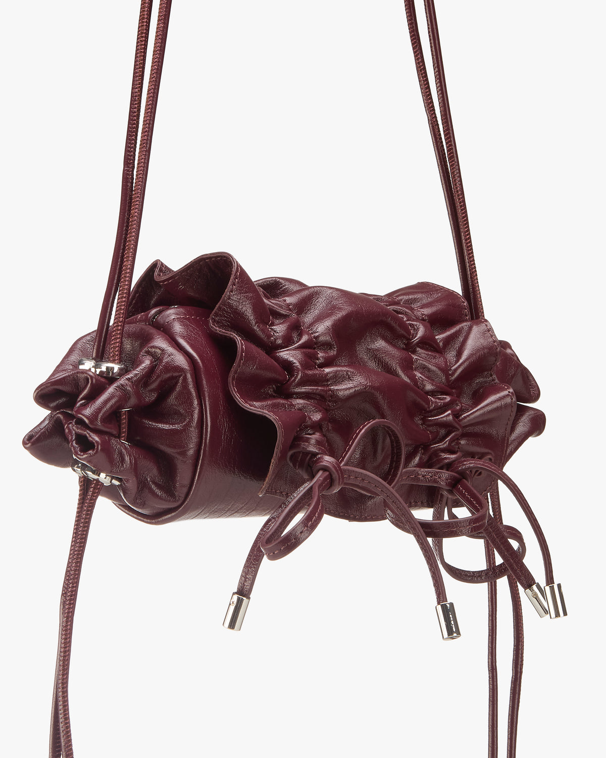 Oyster Leather Bag Berry