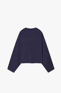 Macro Long-Sleeve T-Shirt Navy