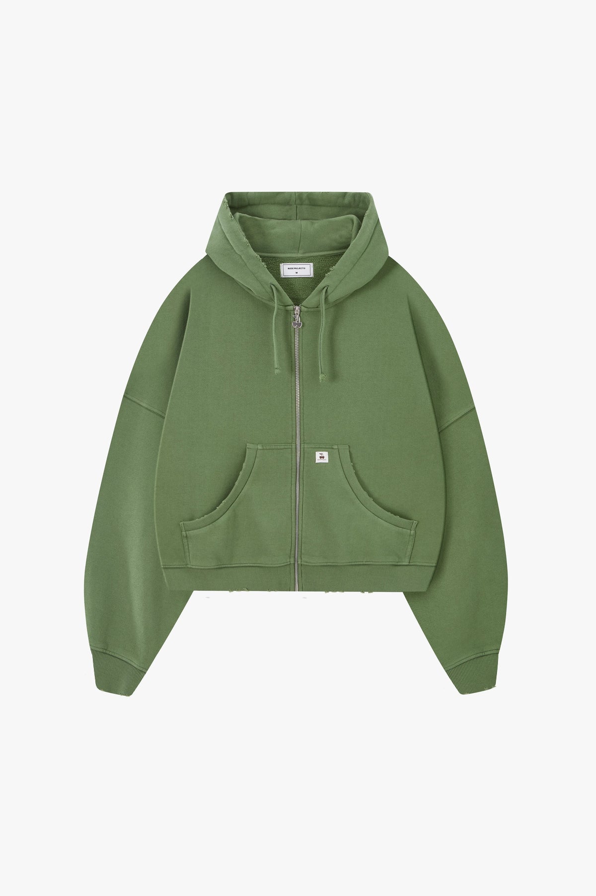 Script Zip-Up Hoodie Green