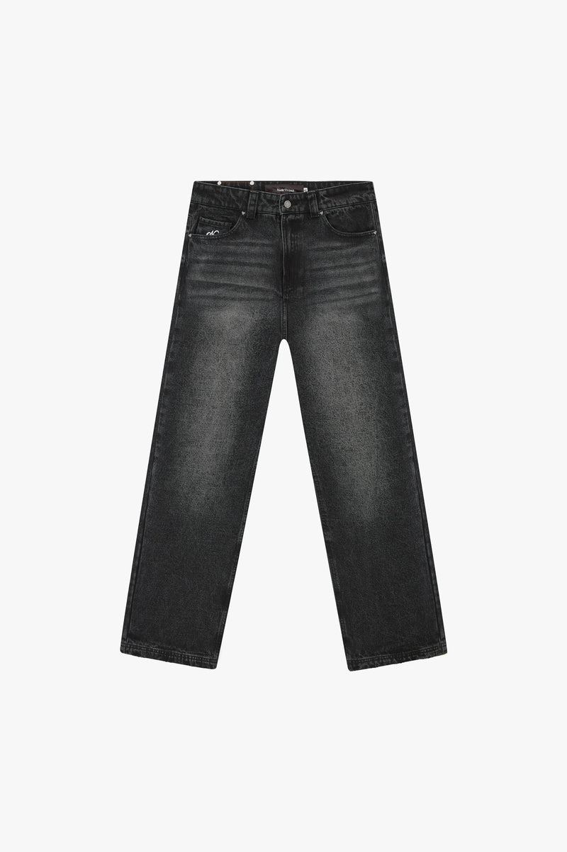 Basic Straight Jeans Black