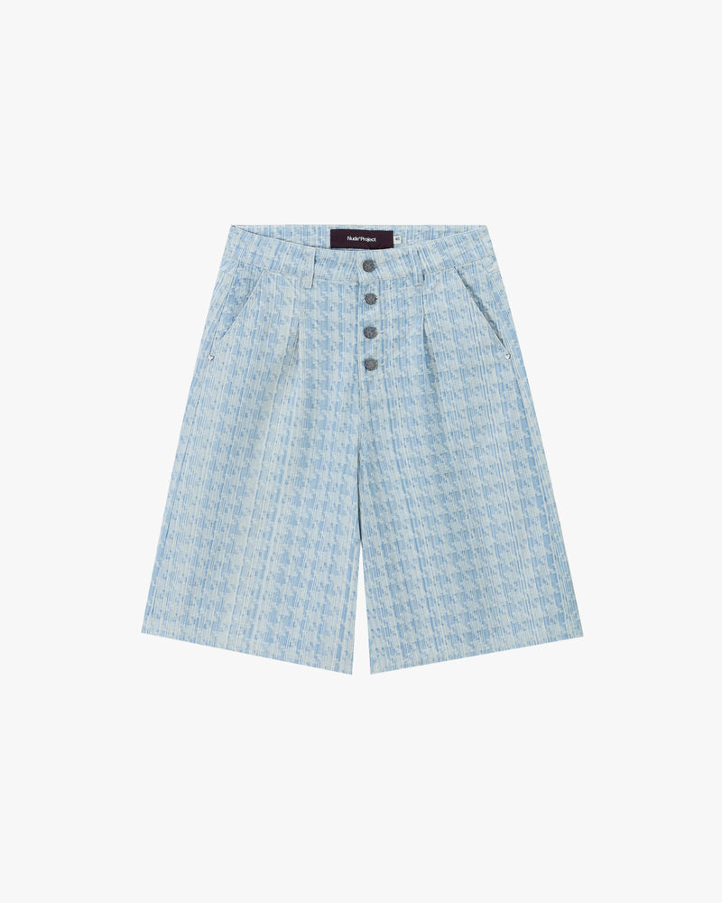 Jacquard Denim Jorts