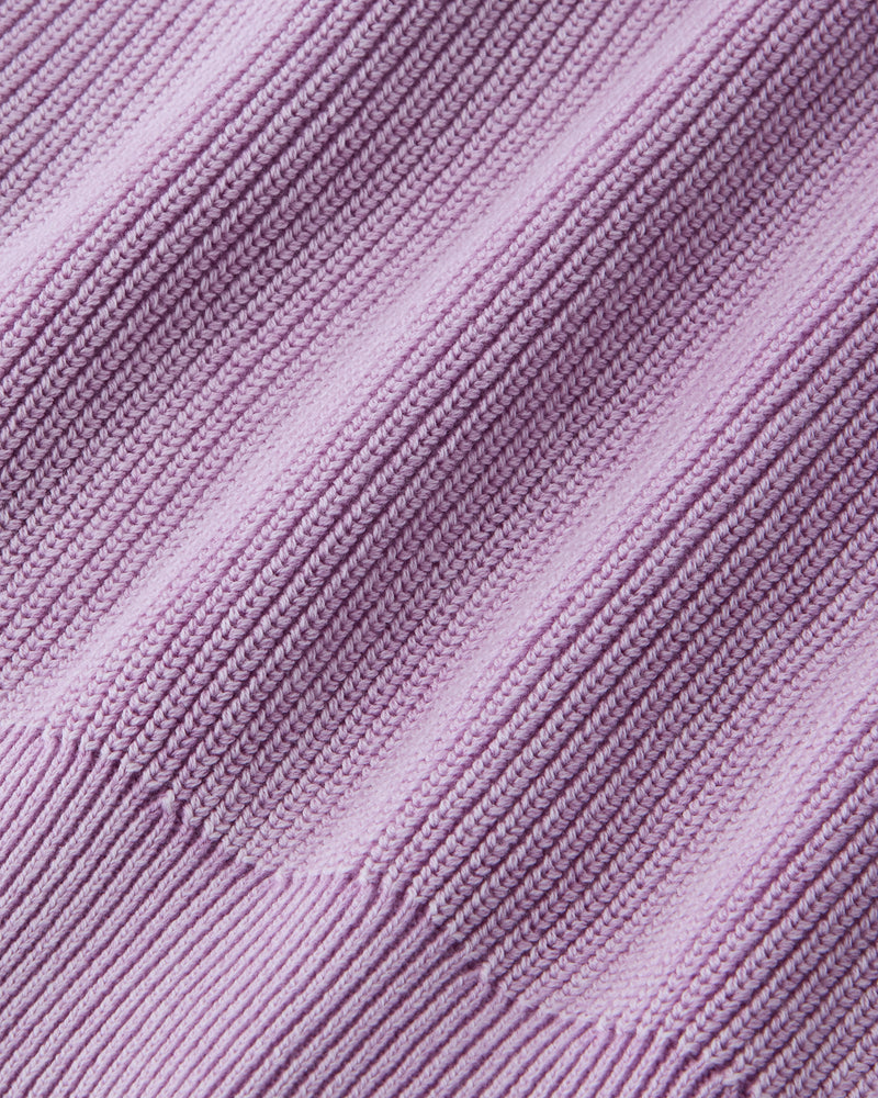 Shady Knit Zip-Up Cardigan Purple