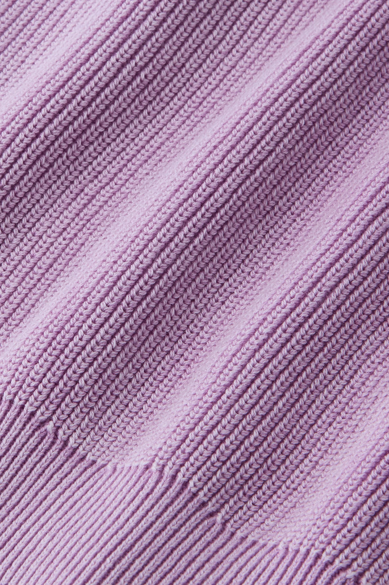 Shady Knit Zip-Up Cardigan Purple