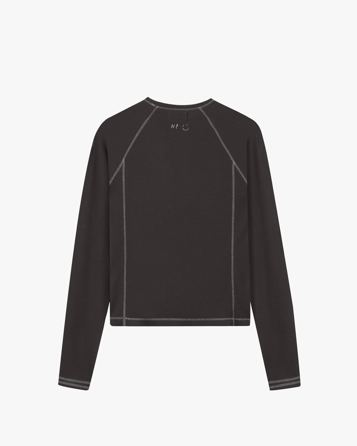 Waffle Long-Sleeve Tee 2 Pack Marshmallow/Black