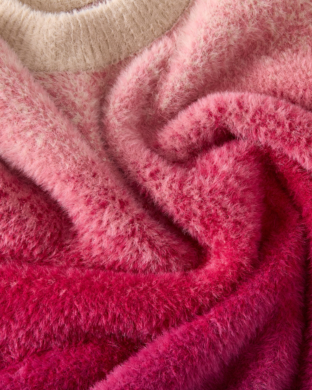 Gradient Cozy Knit Sweater Red