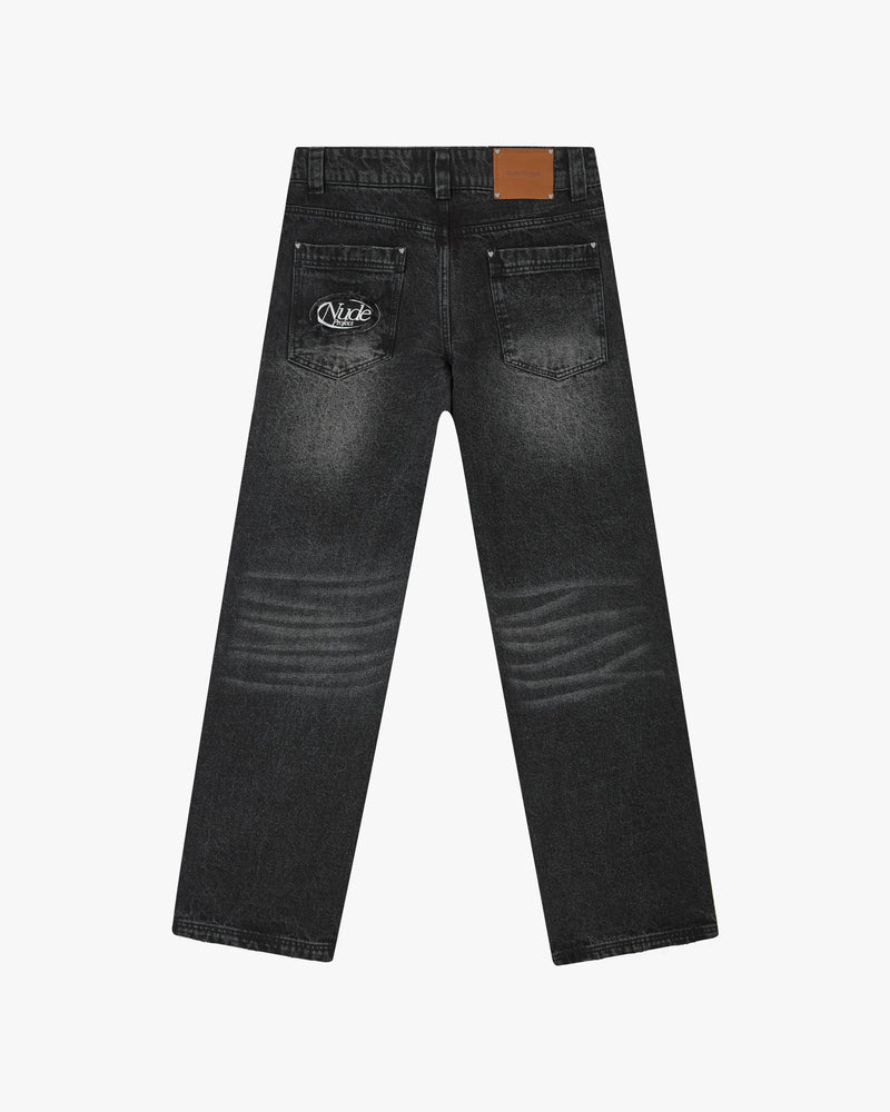 Basic Straight Jeans Black