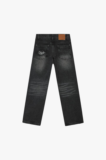 Basic Straight Jeans Black