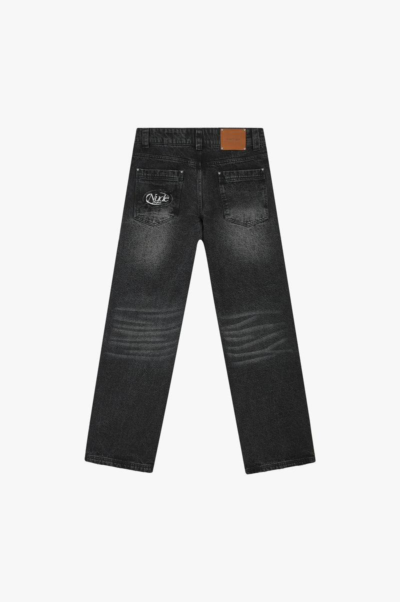 Basic Straight Jeans Black