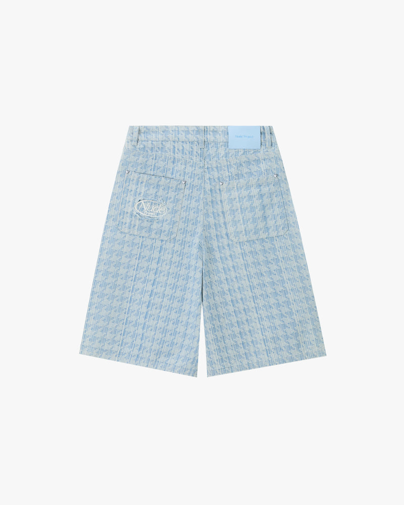 Jacquard Denim Jorts