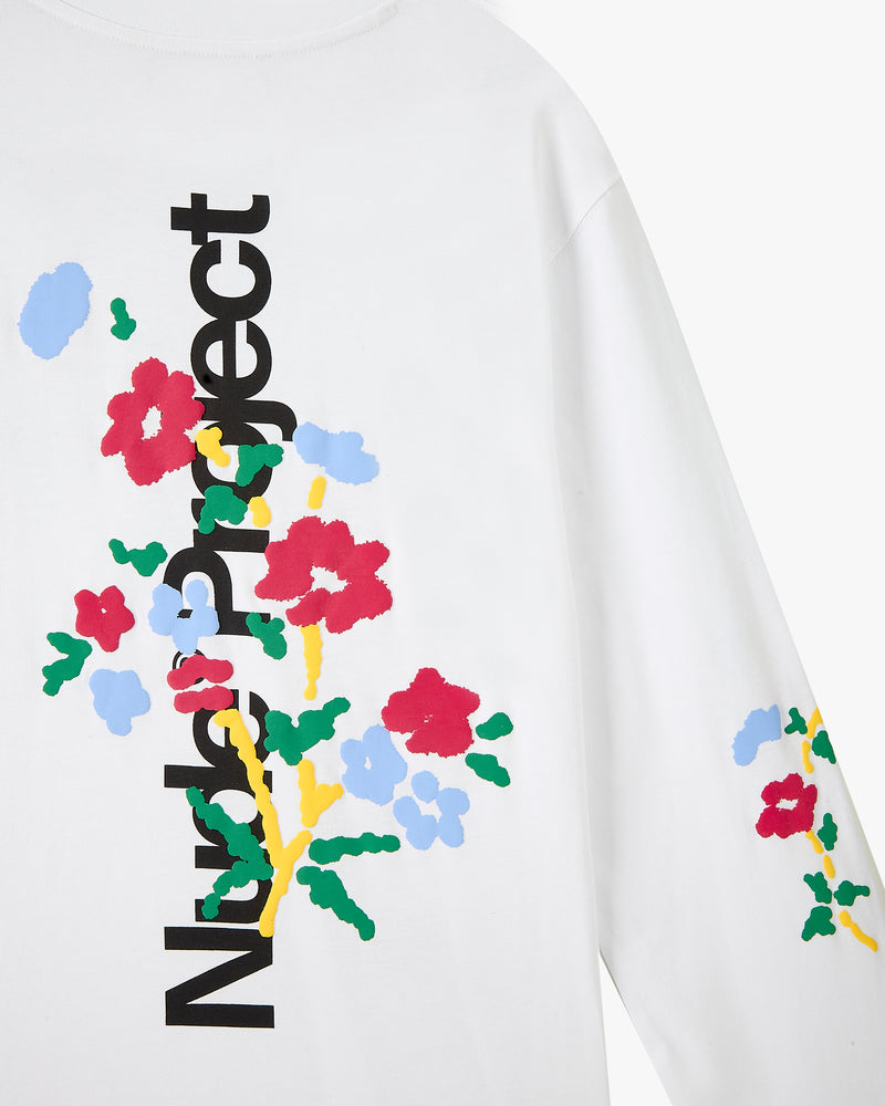 Camiseta Manga Larga Flower Stripe