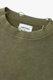 Perfect Cropped Knit Sweater Green