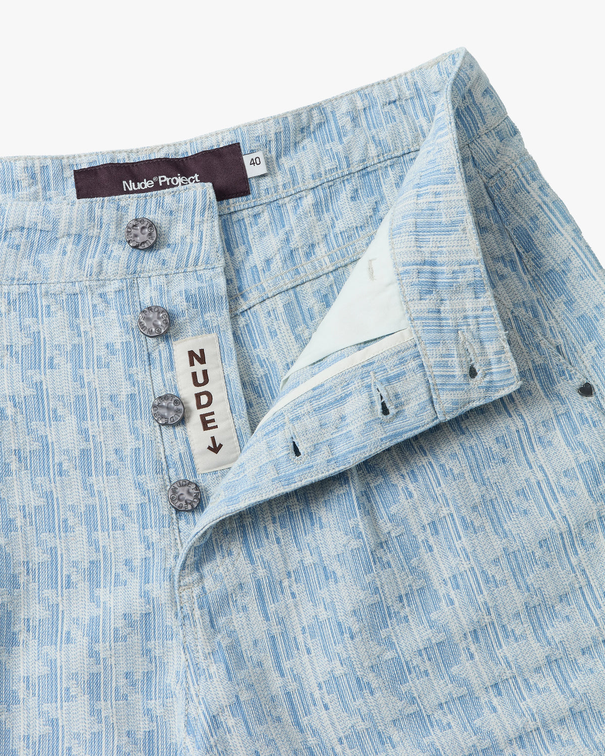 Jacquard Denim Jorts