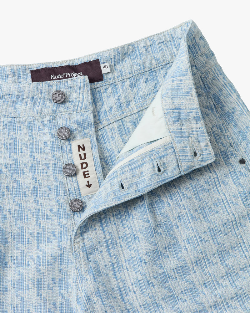 Jacquard Denim Jorts