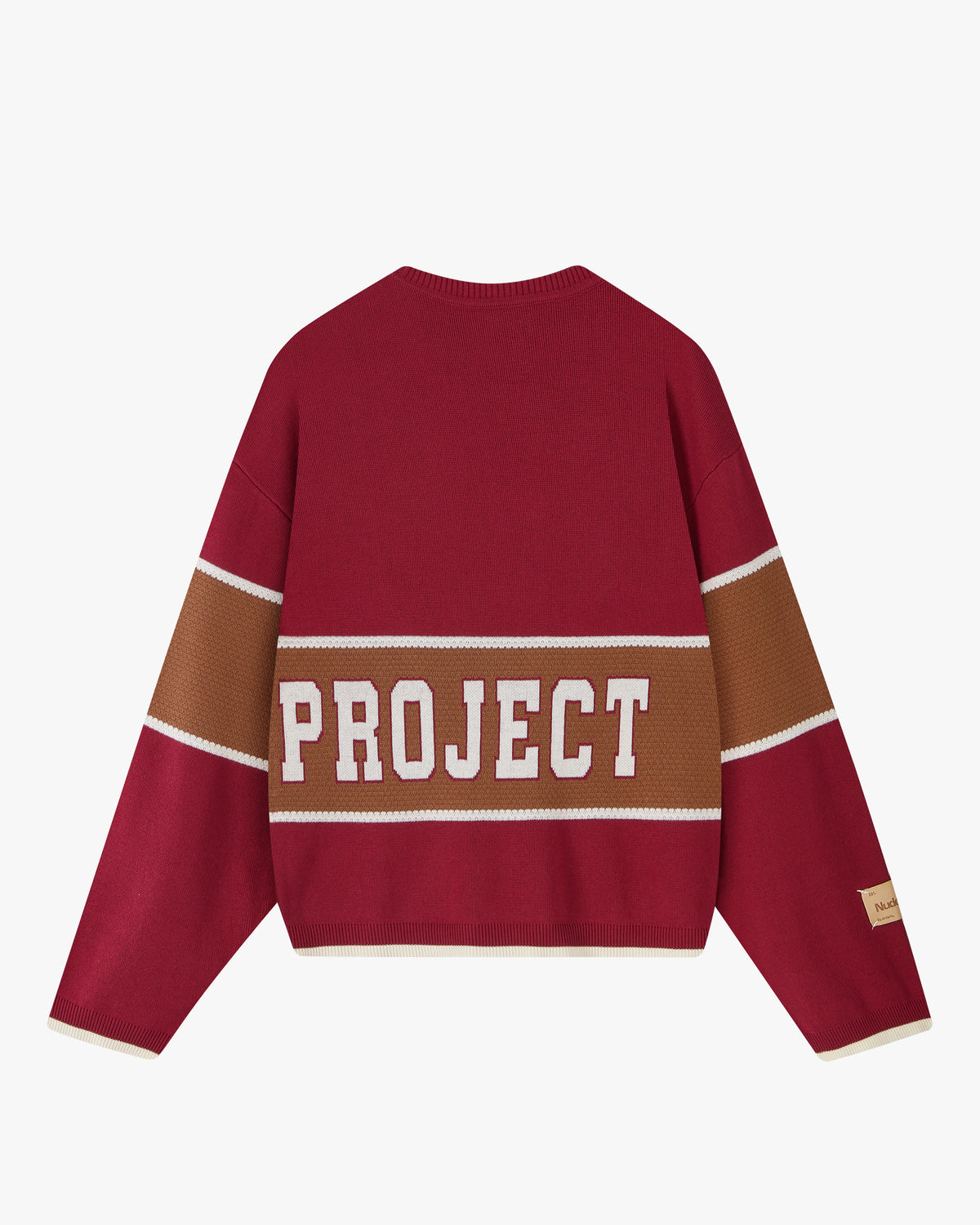 Big-Striped Knit Sweater Red