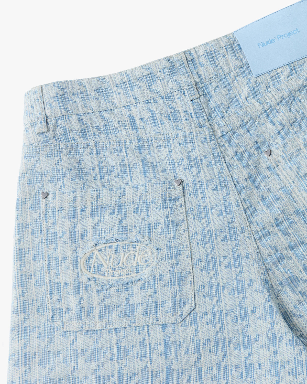 Jacquard Denim Jorts