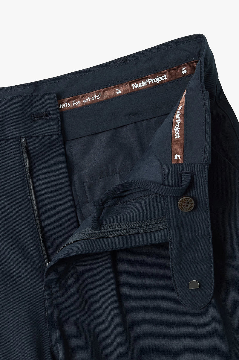 Vinyl Chino Pants Navy
