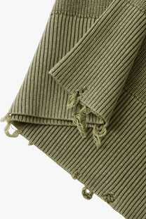 Perfect Cropped Knit Sweater Green