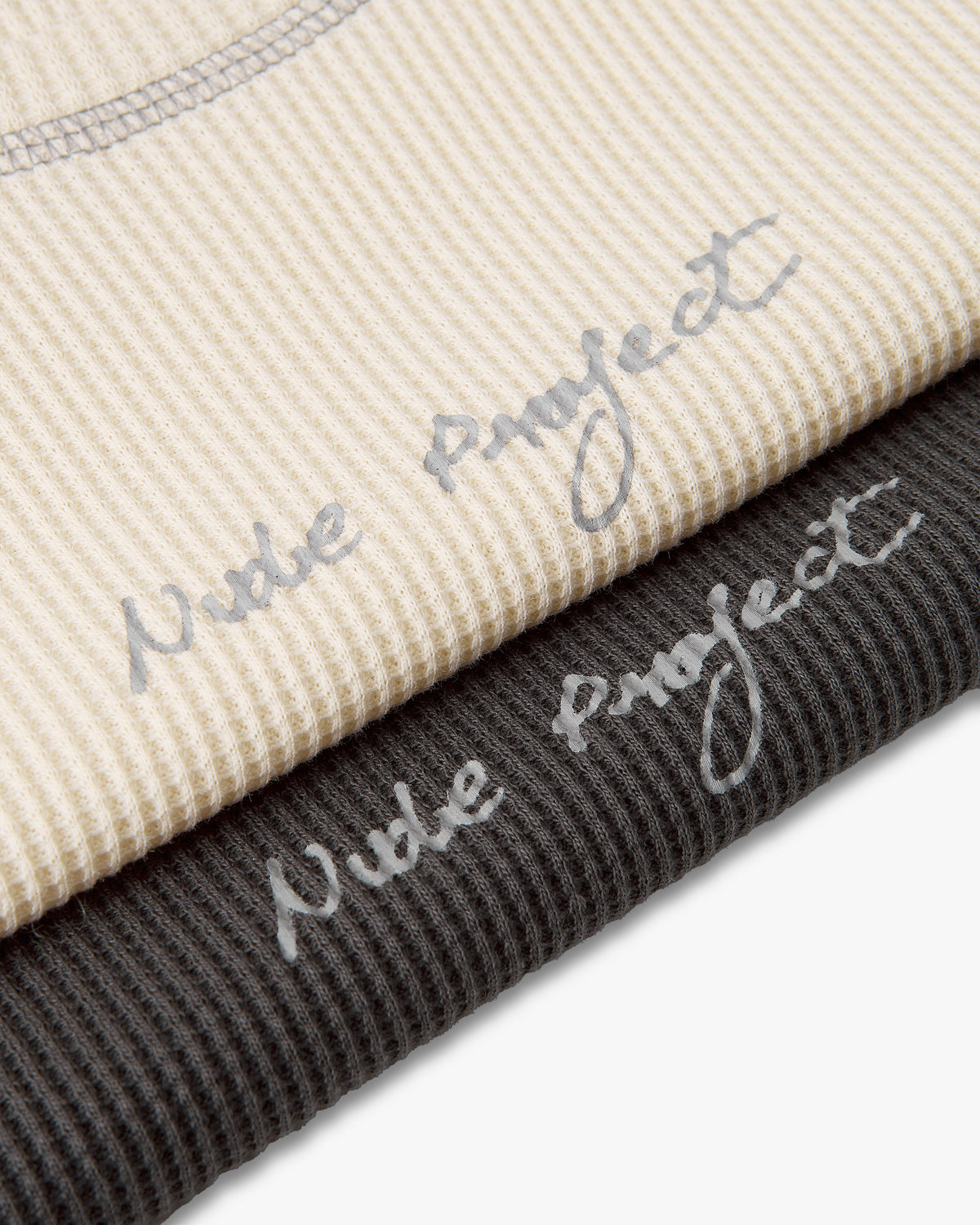 Waffle Long-Sleeve Tee 2 Pack Marshmallow/Black